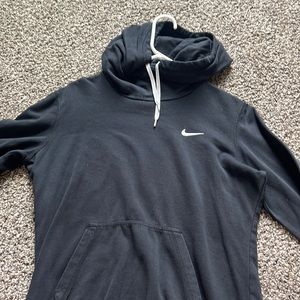 black nike funnel neck hoodie